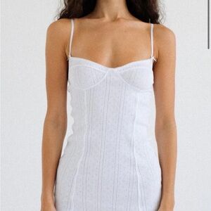 White Strapless Mini Dress